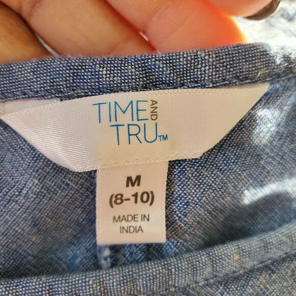 Time & Tru Short Sleeve Linen Cotton Blend Top Bundle M - Picture 5 of 14